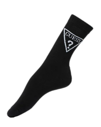 Sosete lungi cu imprimeu logo, Negru