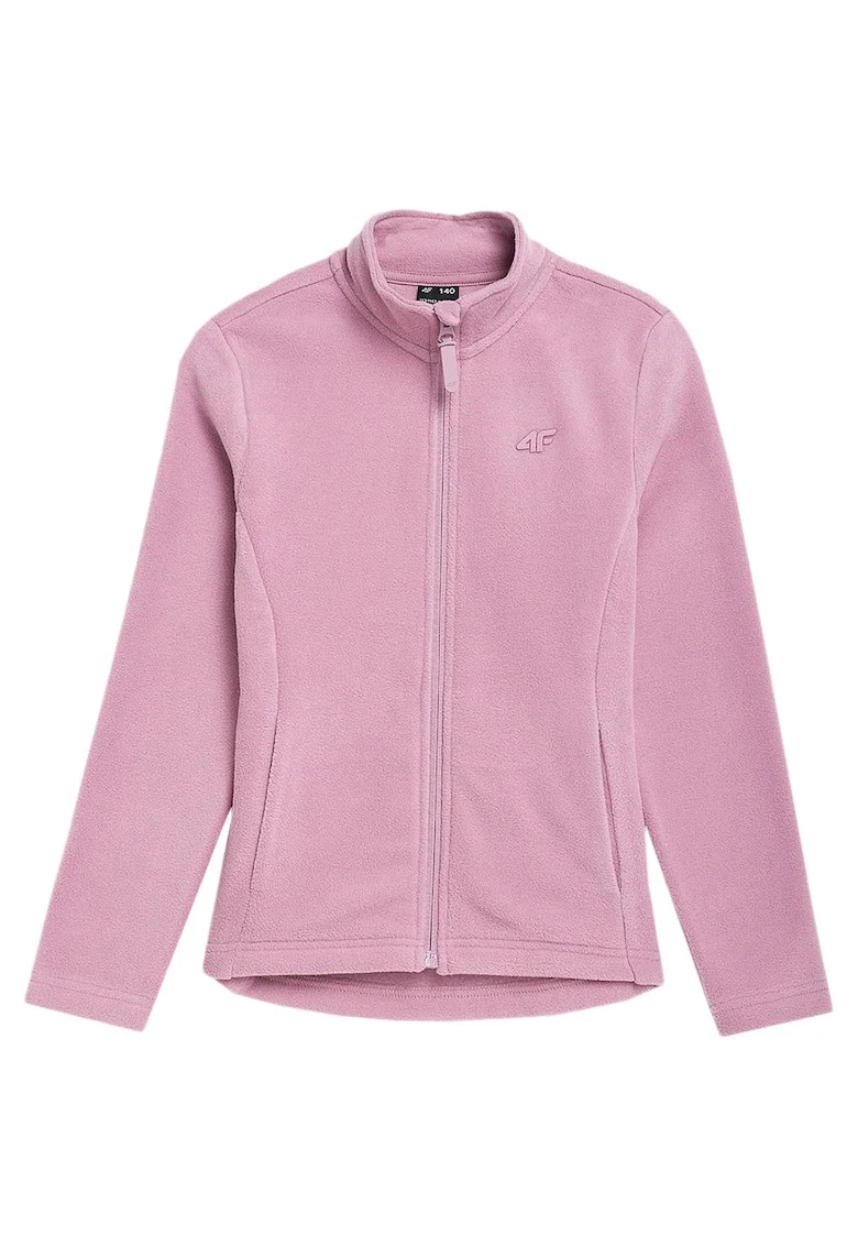 Jacheta sport  croiala regulata, guler ridicat, 100% poliester, microfleece