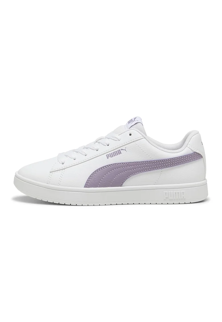 Pantofi sport de piele ecologica Rickie Classic, Alb/Lila pal