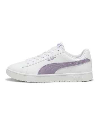 Pantofi sport de piele ecologica Rickie Classic, Alb/Lila pal