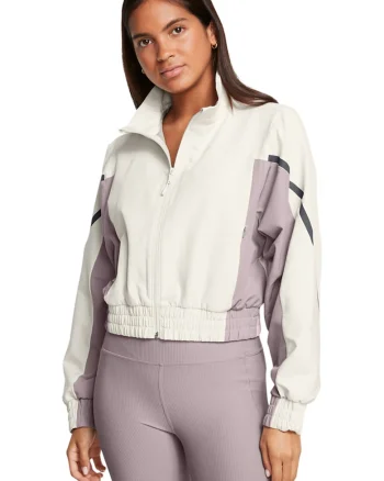 Jacheta crop de trening Unstoppable, Lila pal/Alb murdar