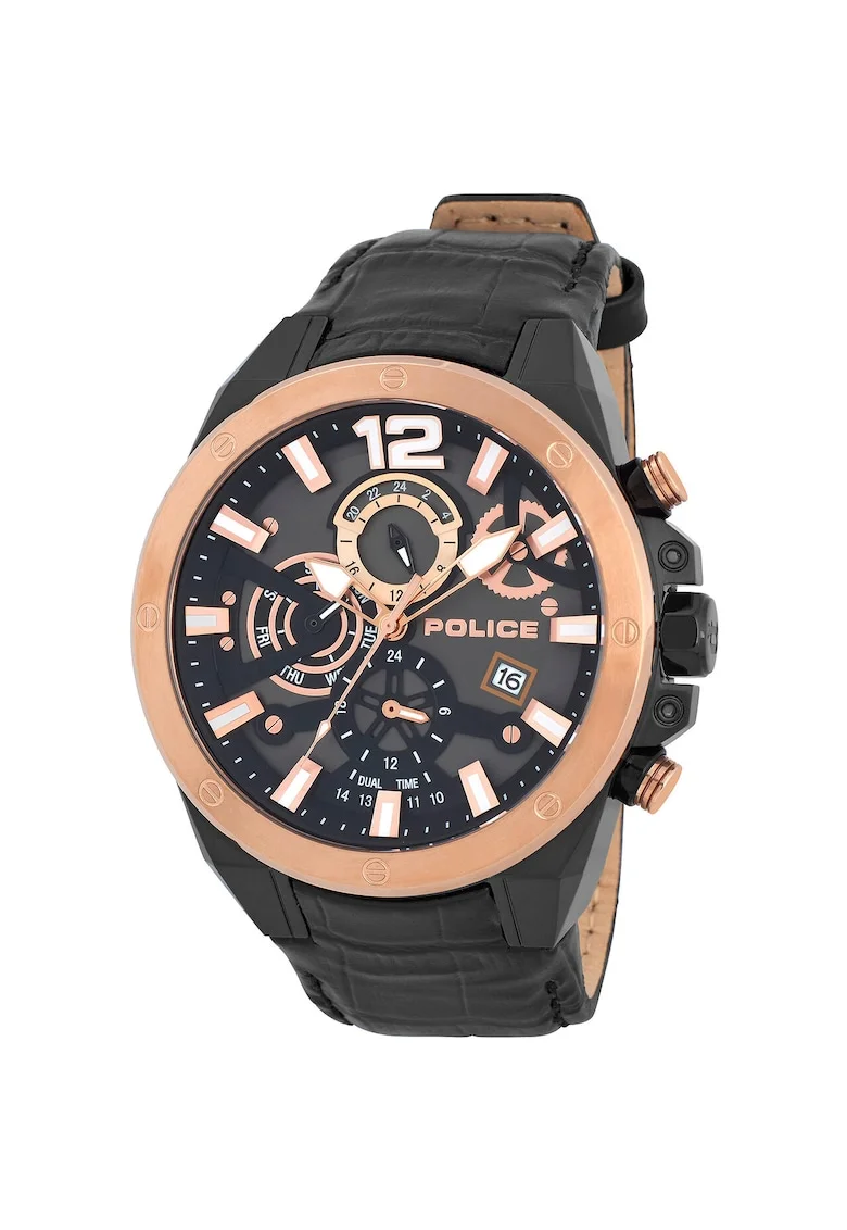 Ceas barbatesc  PL15711JSBR.61 Saiho, 47mm, 3ATM, Negru