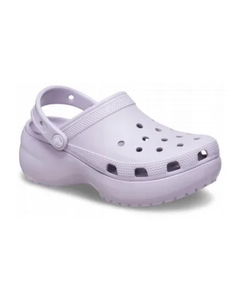 Saboti slingback cu model perforat si talpa flatform, Violet