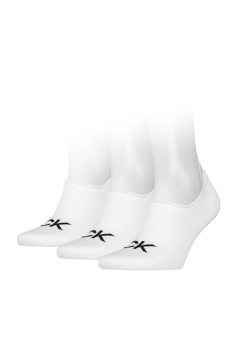 Set de sosete foarte scurte unisex - 3 perechi, Alb/Negru