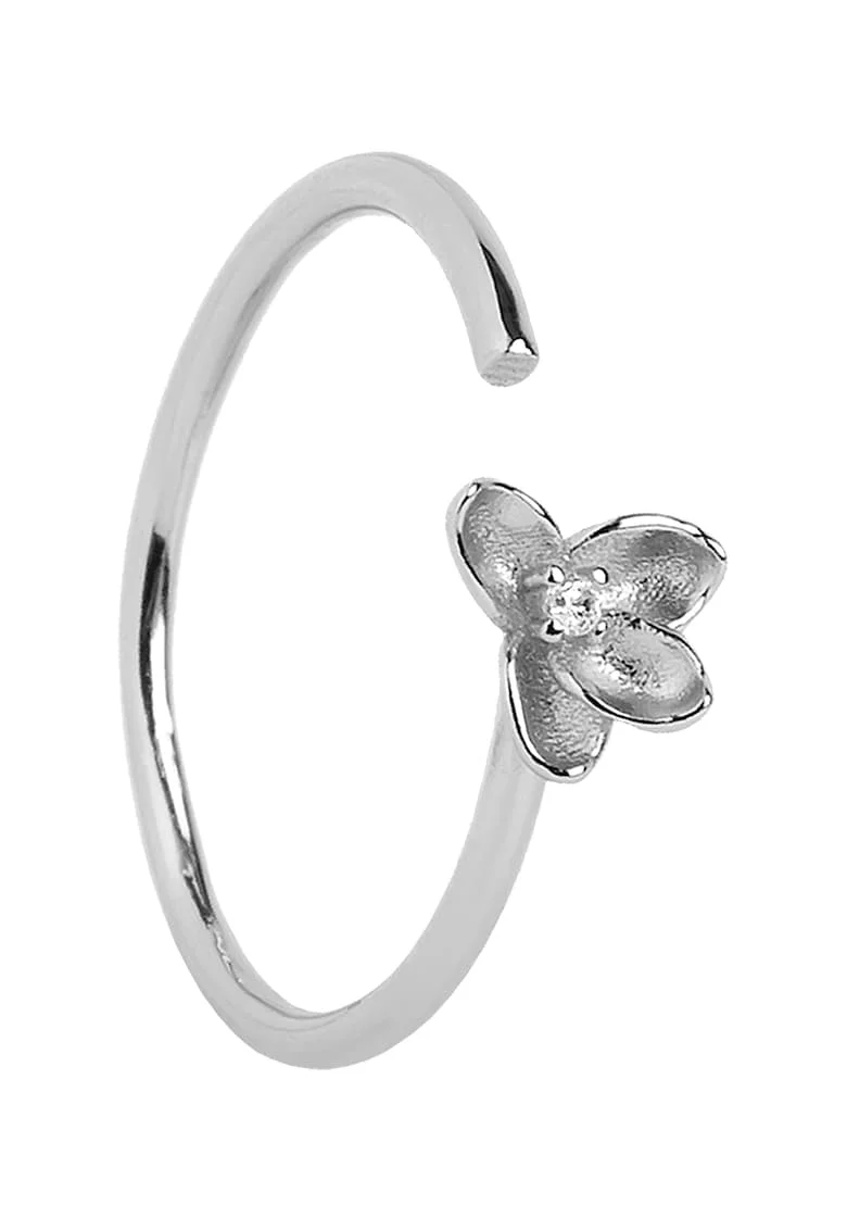 Inel ajustabil de argint cu zirconia