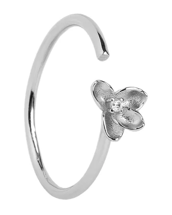 Inel ajustabil de argint cu zirconia