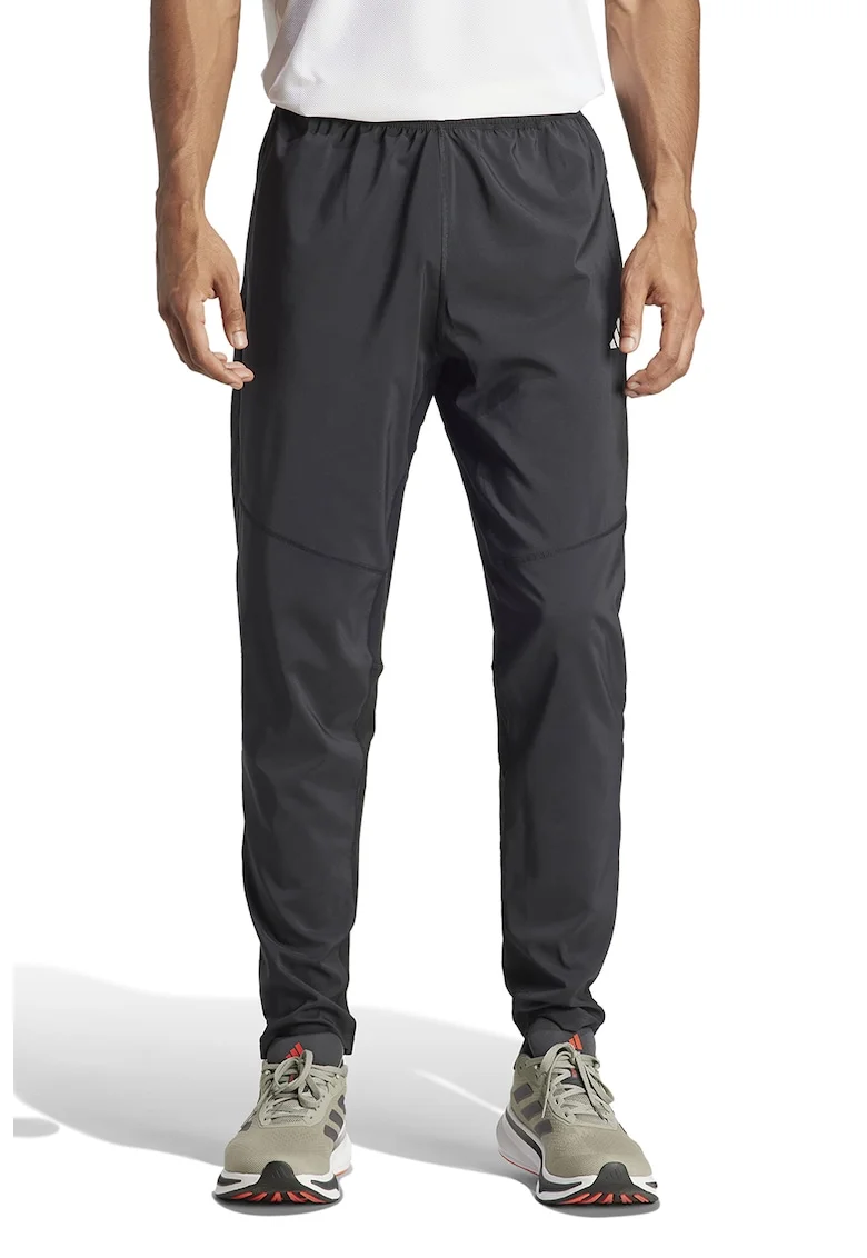 Pantaloni cu detalii reflectorizante, pentru alergare, Negru