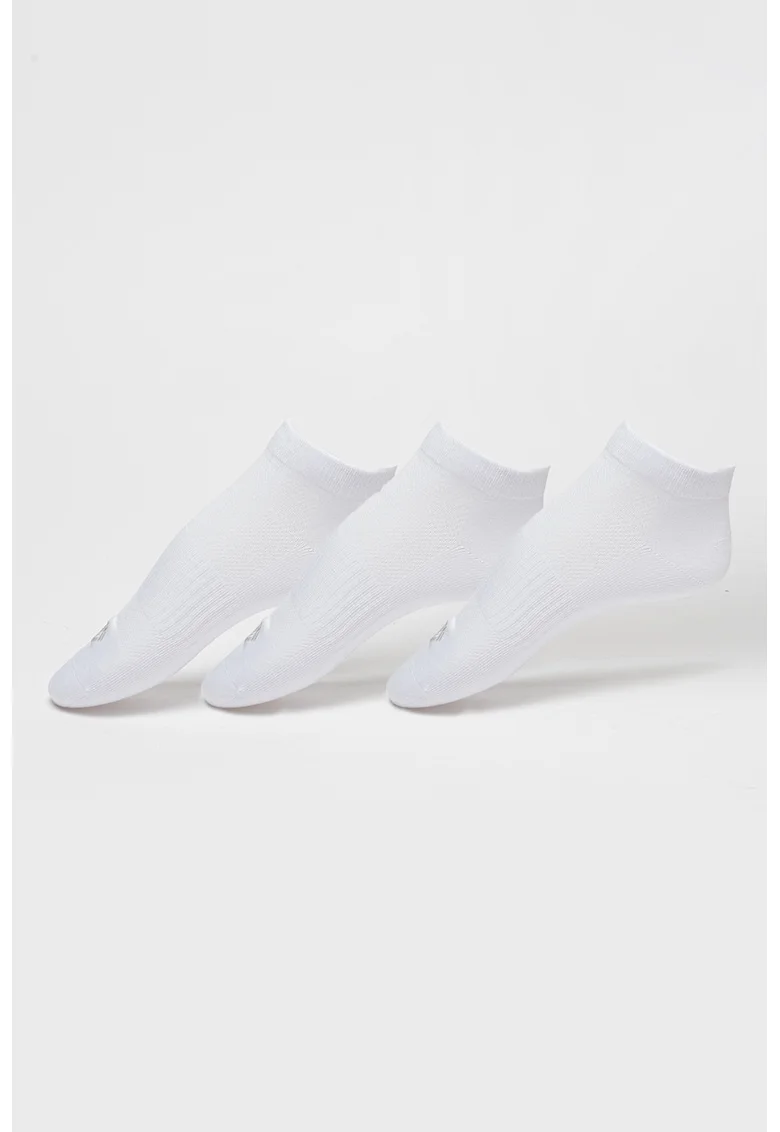 Set de sosete scurte unisex, pentru drumetii - 3 perechi, Gri deschis/Alb optic