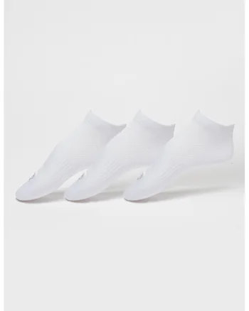 Set de sosete scurte unisex, pentru drumetii - 3 perechi, Gri deschis/Alb optic