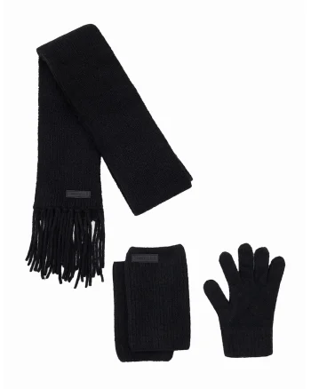 Set de manusi si fular din tricot