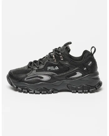 Pantofi sport cu segmente de piele Ray Tracer, Negru/Argintiu