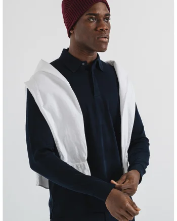 Bluza polo cu model, Albastru ultramarin