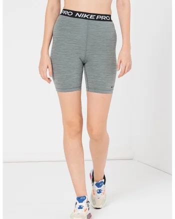 Colanti scurti cu tehnologie Dri-Fit si logo pentru fitness Pro 365, Gri melange