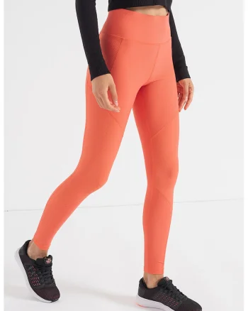 Colanti cu talie inalta pentru fitness Jana, Coral