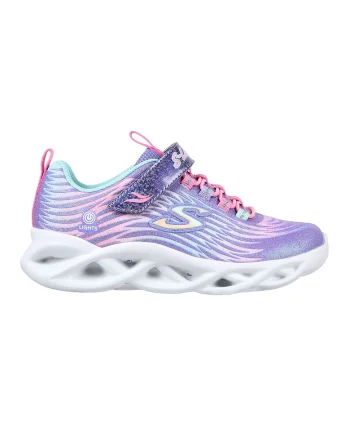 Pantofi sport usori cu LED-uri Twisty Brights, Lila/Argintiu