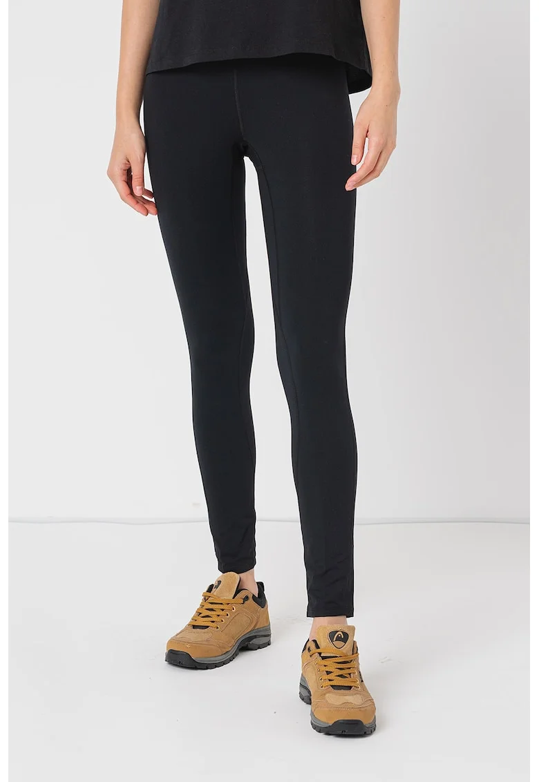 Colanti termici din material elastic, adecvati pentru sporturile de iarna Midweight, Negru stins