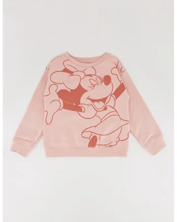 Bluza sport cu decolteu la baza gatului si model cu desene