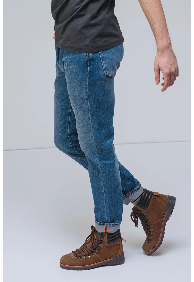 Blugi slim-fit Vintage, Albastru melange