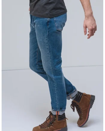 Blugi slim-fit Vintage, Albastru melange