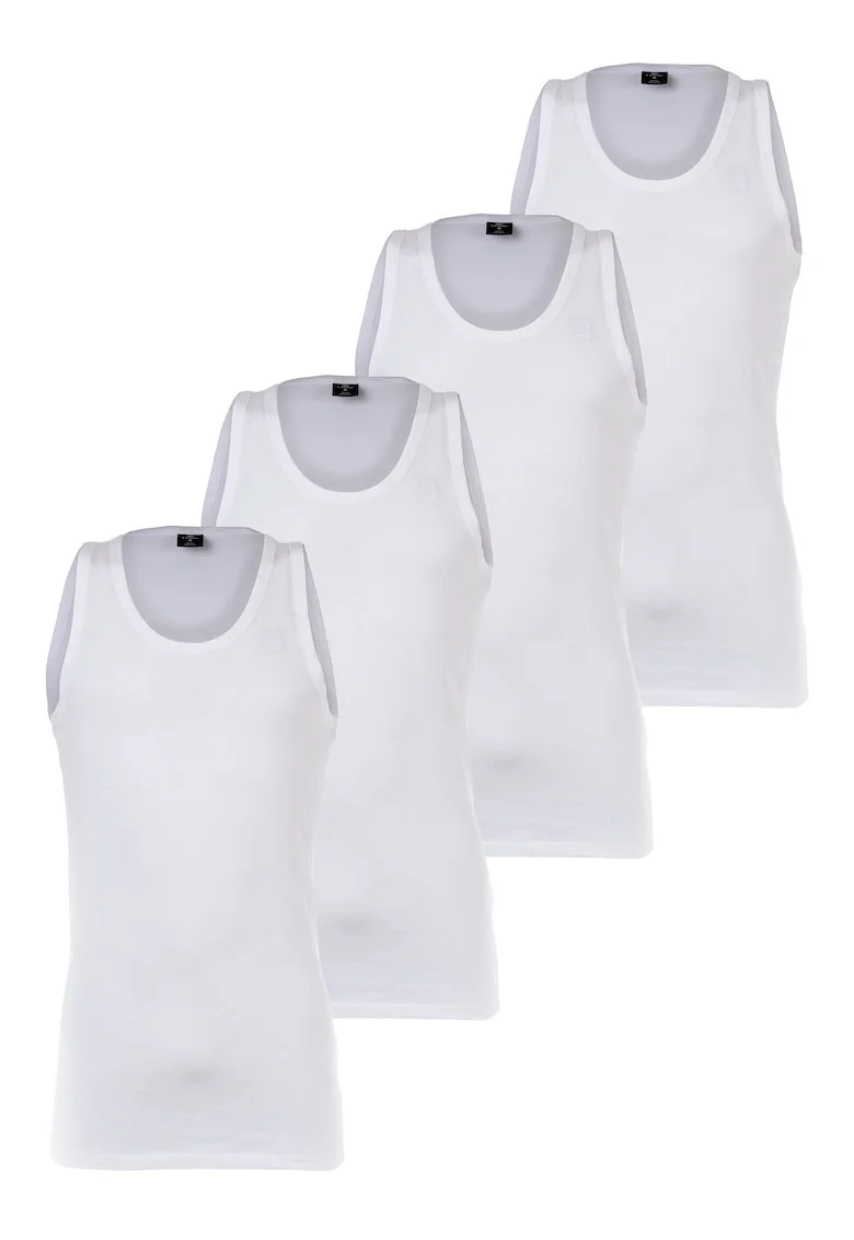 Set de top=uri uni - 4 piese, Alb