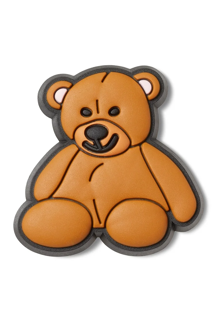 Talisman Teddy Bear Jibbitz™, Negru/Maro scortisoara