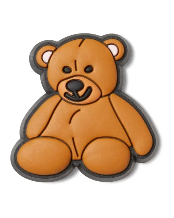 Talisman Teddy Bear Jibbitz™, Negru/Maro scortisoara