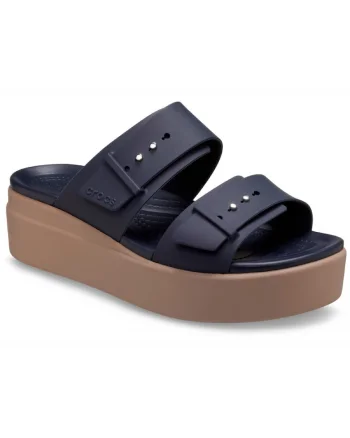 Sandale Dama,  Womens Brooklyn Low Wedge, Croslite, Albastru Marin, Bleumarin