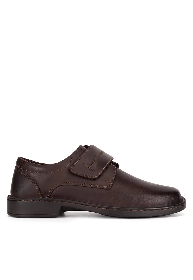Pantofi barbati,  GARY-05 MI18, piele naturala, maro,