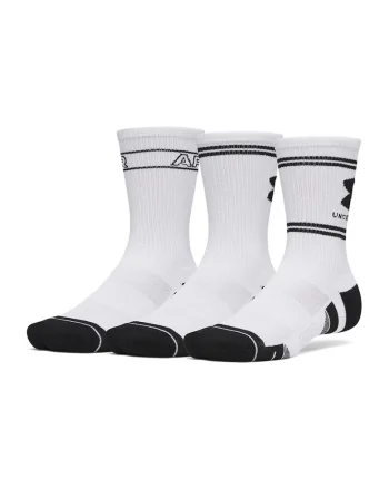Set de 3 perechi de sosete lungi, pentru antrenament, Alb/Negru