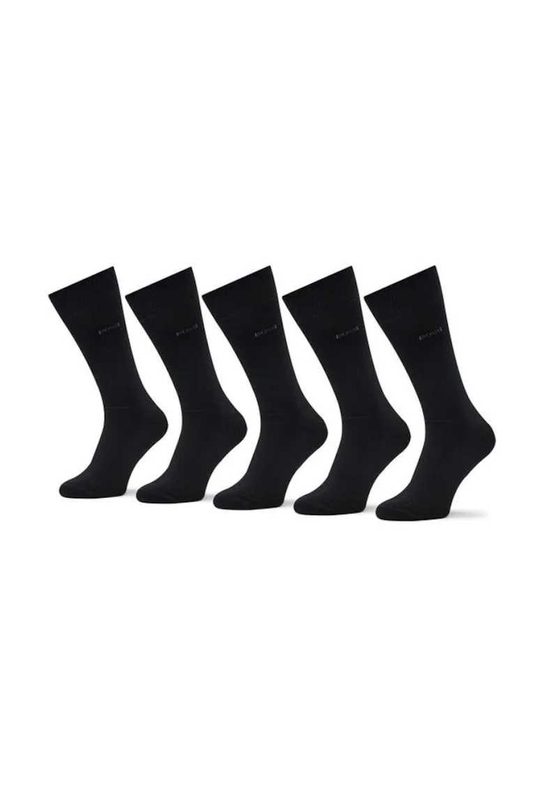 Sosete barbati  lungi, unisex, negru, set de 5