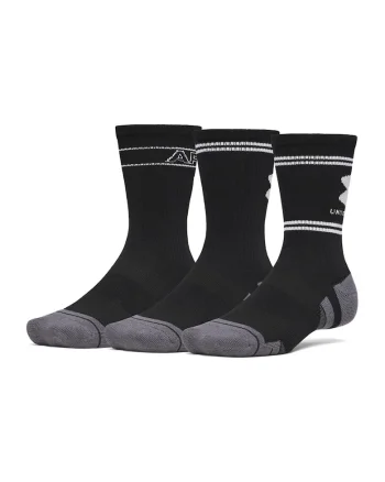 Set de 3 perechi de sosete lungi, pentru antrenament, Negru/Gri
