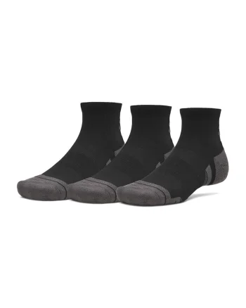 Set de 3 perechi de sosete cu logo, pentru antrenament, Negru/Gri