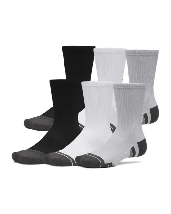 Set de 6 perechi de sosete, pentru antrenament, Alb/Negru/Gri