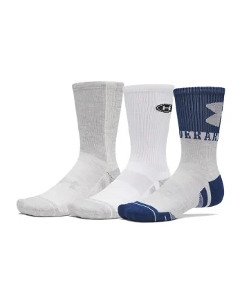 Set de 3 perechi de sosete lungi, pentru antrenament, Alb murdar/Bleumarin