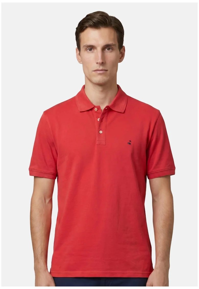 Tricou polo cu croiala slim-fit, Caramiziu