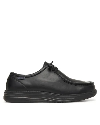 Pantofi barbati,  Black S1040, piele naturala, semighete