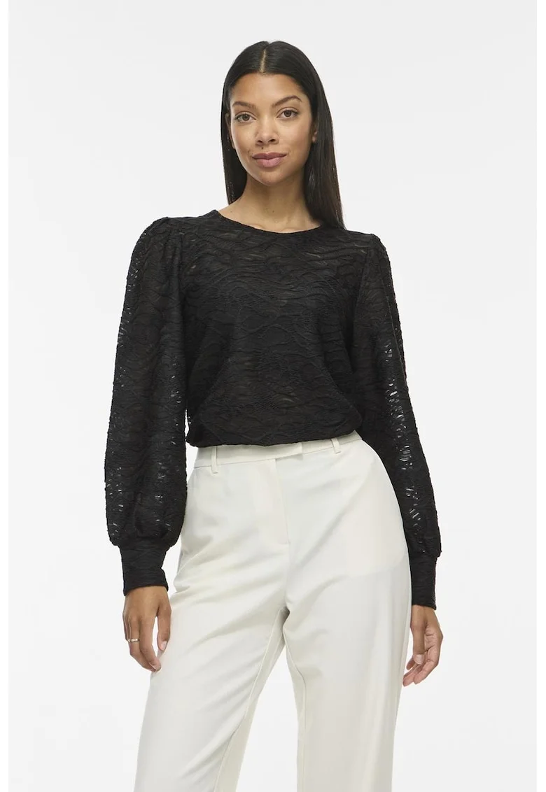 Bluza cu maneci bufante, Negru