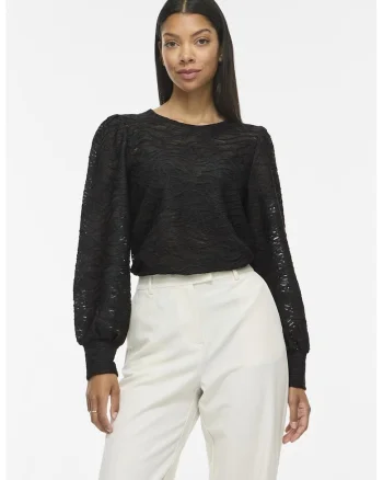 Bluza cu maneci bufante, Negru