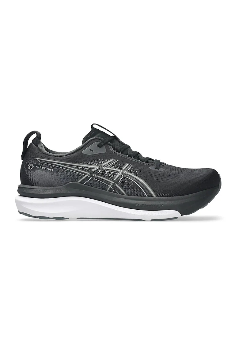 Pantofi Gel-Kayano 33 cu branturi cu amortizare pentru alergare, Negru/Alb optic