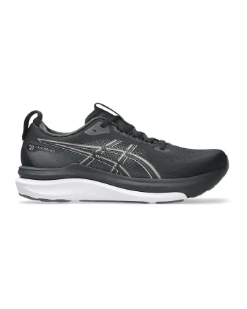 Pantofi Gel-Kayano 33 cu branturi cu amortizare pentru alergare, Negru/Alb optic