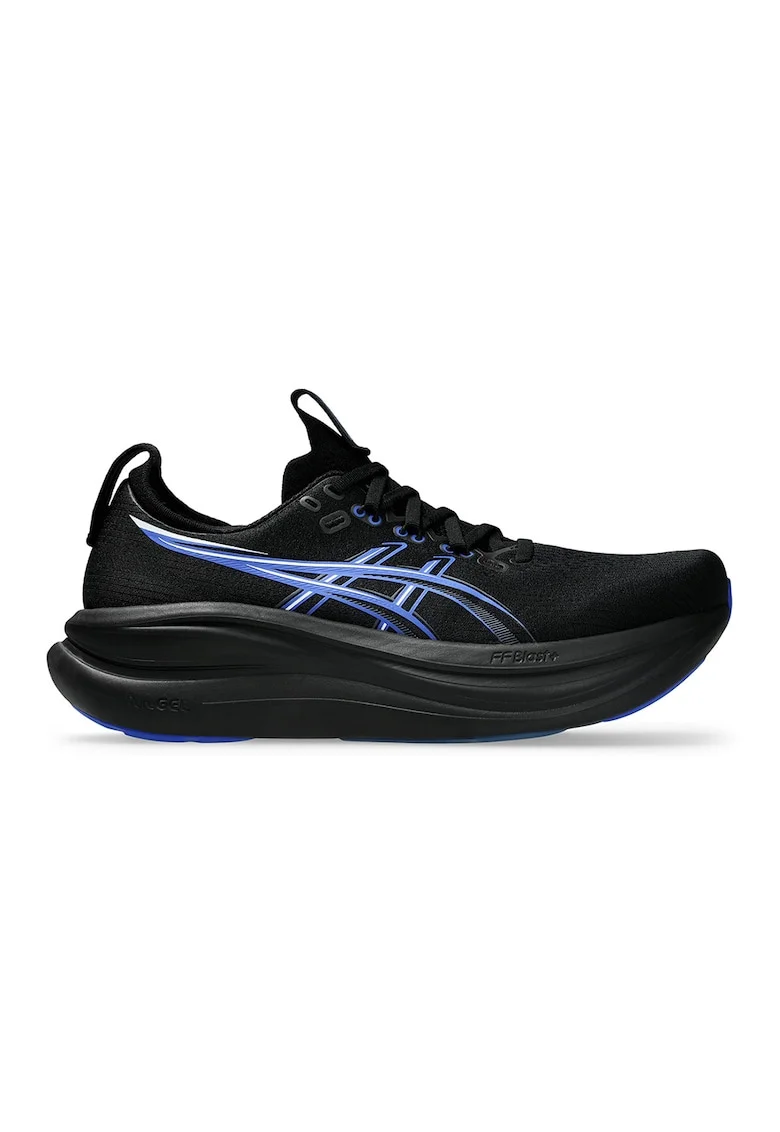 Pantofi Gel-Nimbus 28 pentru alergare, Negru/Albastru cobalt