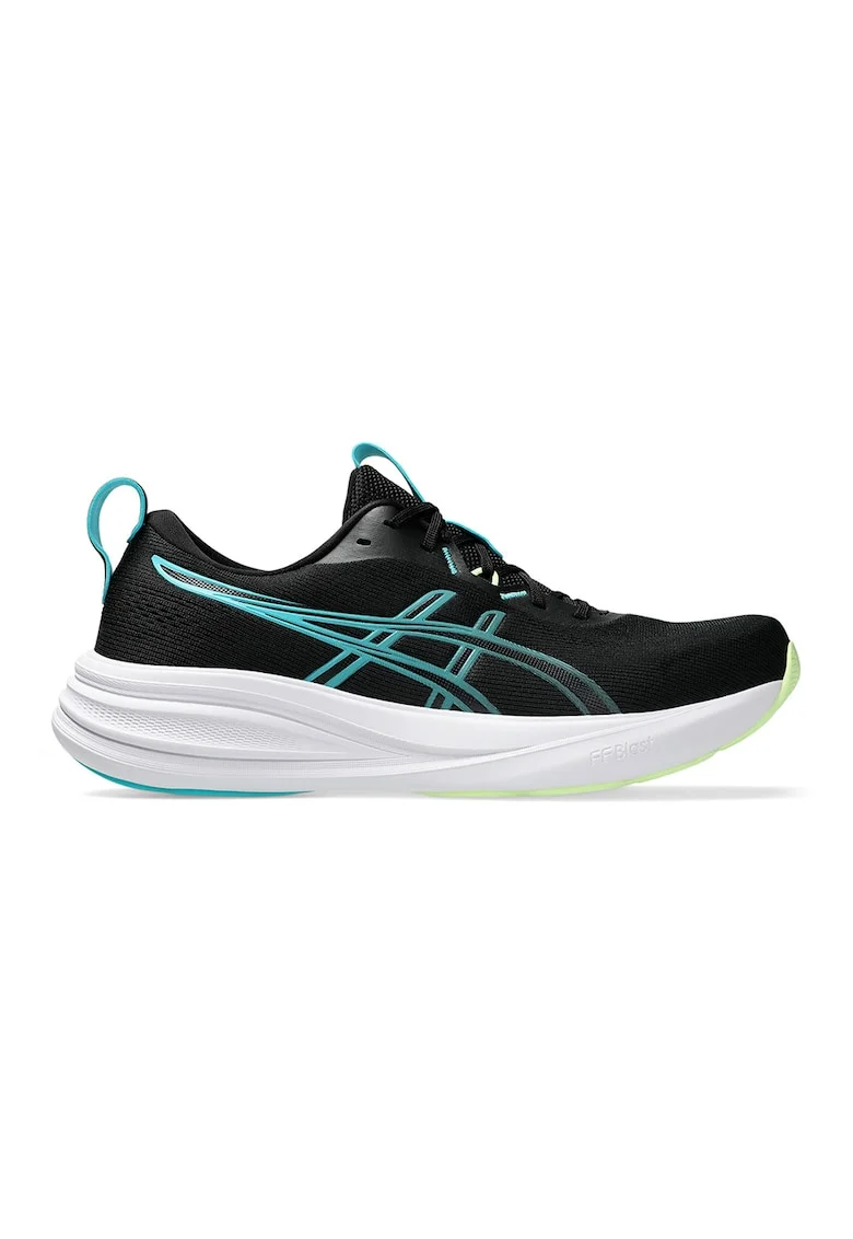 Pantofi Gel Pulse 17 pentru alergare pe teren accidentat, Negru/Albastru deschis neon