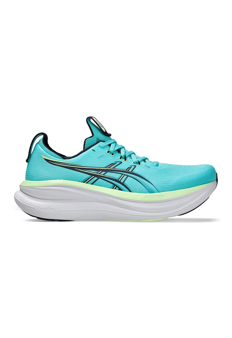 Pantofi Gel-Nimbus 28 pentru alergare, Verde smarald/Albastru teal