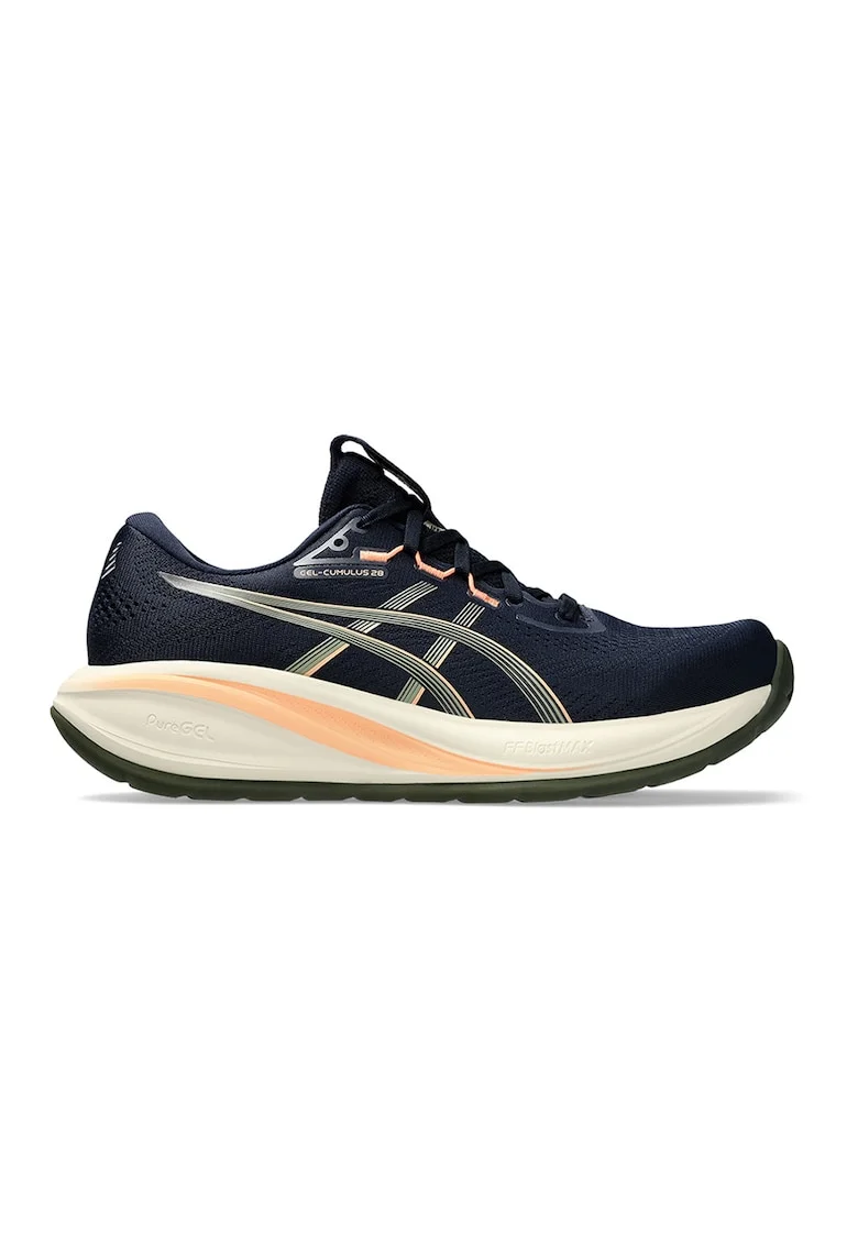Pantofi Gel Cumulus 28 pentru alergare, Piersica/Alb murdar/Bleumarin
