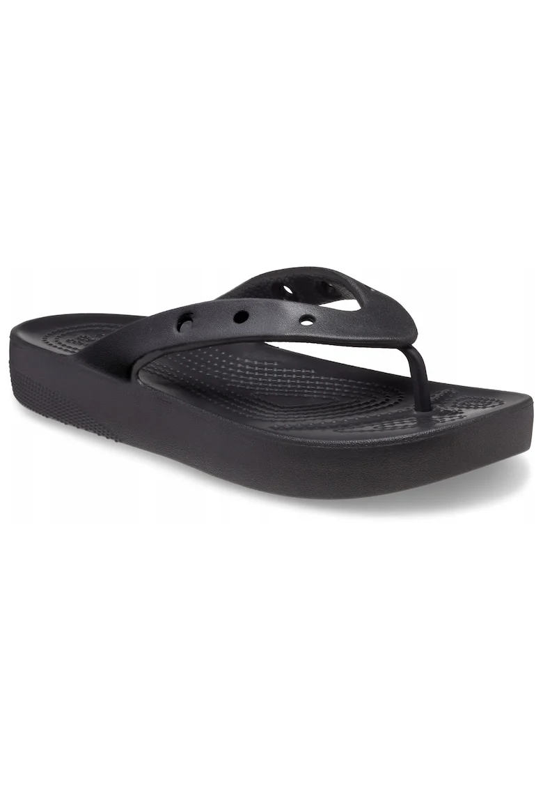 Slapi Flip-Flop Dama Femei,  Classic Platform Flip, Negru,