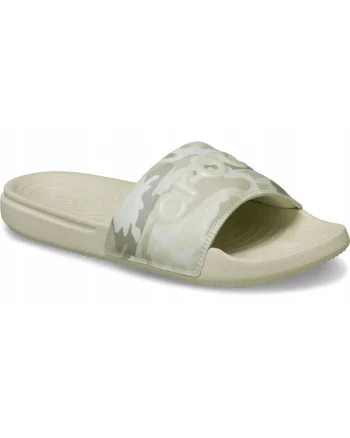 Slapi barbati,  All Day Camouflage Slide M 211863, bej Bone, marime 48-49, talpa Croslite, lungime talpa 29.7 cm