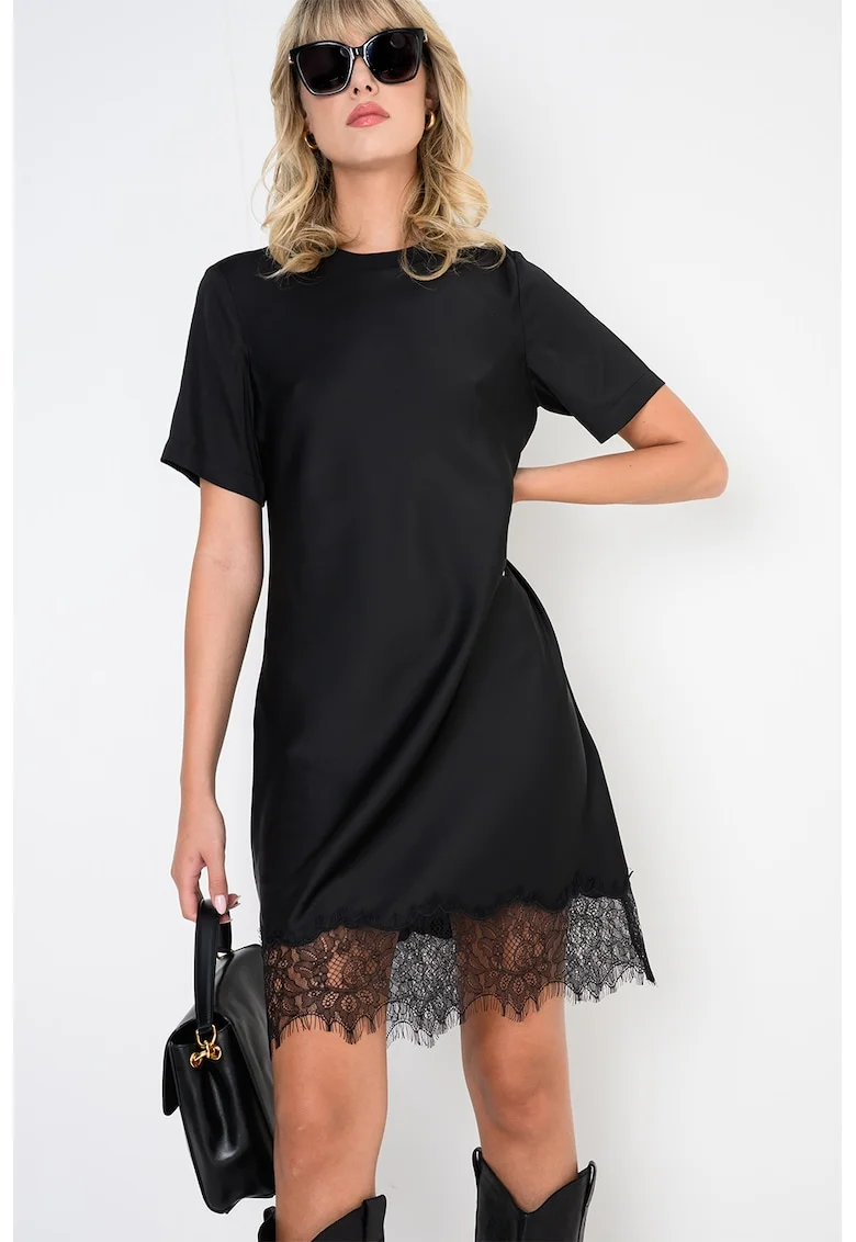 Rochie-tricou din bumbac, Negru
