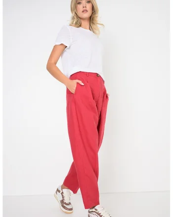 Pantaloni drepti din in