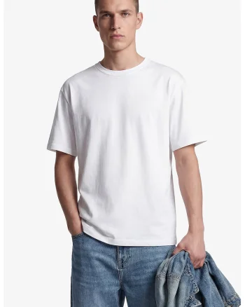 Tricou regular fit din bumbac cu model uni