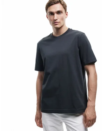 Tricou regular fit din bumbac cu model uni